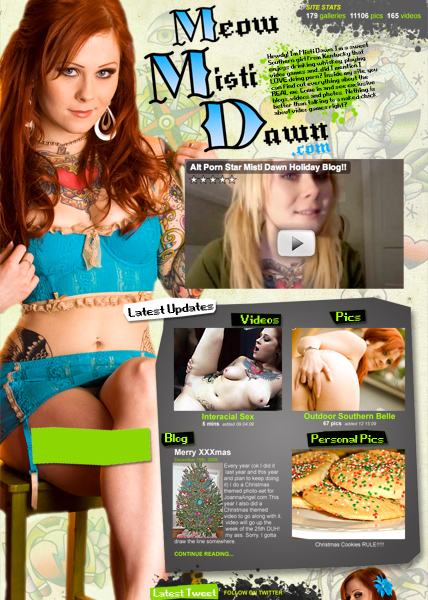 The home of the hottest redhead alt nerd pornstar Misti Dawn